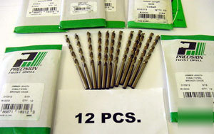 New (12) #52 cobalt jobber drills - precision twist