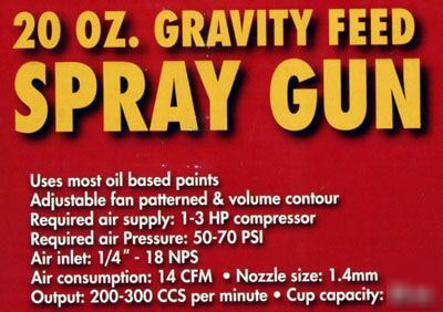 New gravity feed professional paint spray gun central