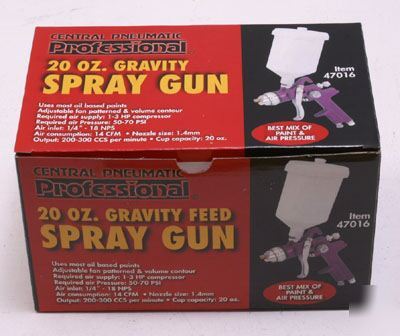 New gravity feed professional paint spray gun central