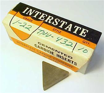 Lot of 10 interstate carbide inserts tnv 432 triangle