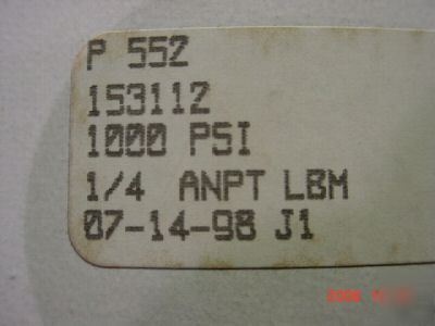 Ametek u.s. gauge P552 1000PSI 1/4 anpt lbm 153112