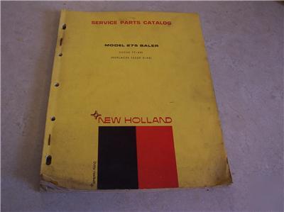 New 1968 holland 275 baler service parts catalog