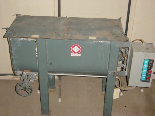 S. howes horizontal mixall ribbon mixer 7 cu ft 3/4 ful