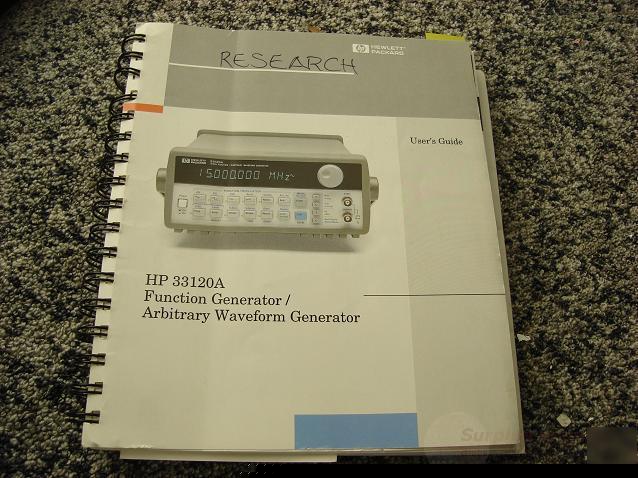 Hp 33120A waveform generator manual