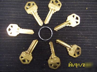 Locksmith space & depth keys kwik-set 5-pin KW1 lot