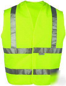 New reflective safety vest lime green 3M scotchlite 