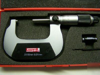 Spi 14-045-9 satin frame micrometer 25-50MM .01MM