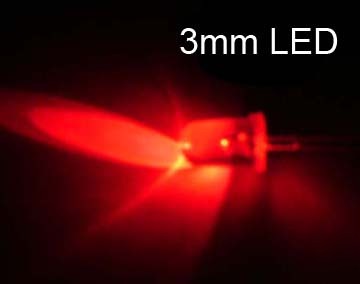 100 3MM 3000MCD led lamp - ultra bright red leds diy