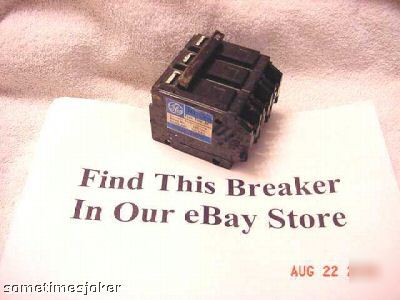 Fpe breaker 20 amp. 1 pole used type nc (slim)