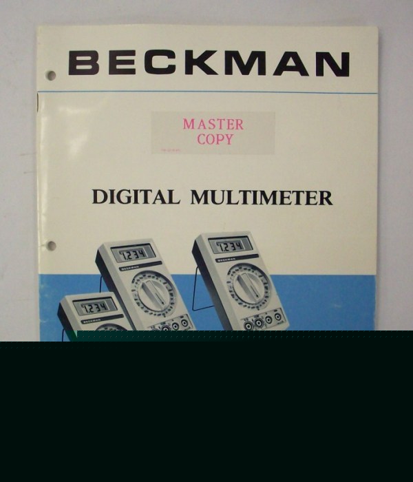 Beckman series 3000 and series 300 service manual