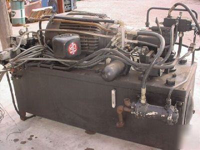 Vickers hydraulic pump power unit 30 hp