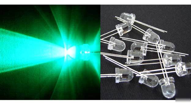 10 sets 8MM 12V ready green 13000MCD led leds