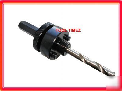Hole saw arbour - 11MM hex shank - inc pilot drill
