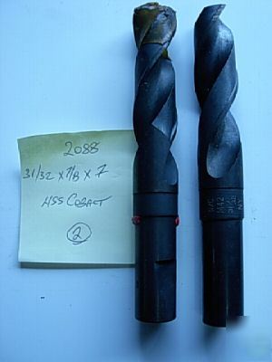 31/32 stub drills (reduced shank) cobalt usa lot 2088