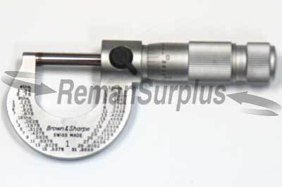 Brown & sharpe 599-1-32 outside micrometer 0-1