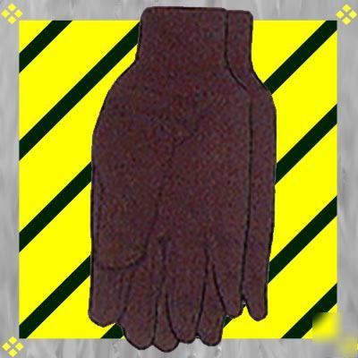 New 6 dz brown jersey work gloves to gon get lot cotton