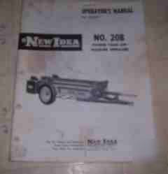 New idea operator's manual no. 208 manure spreader used