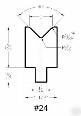 Press brake die tooling die #24 x 29