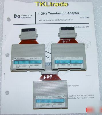 HP16500, 16515-63202 (3)1GHZ timing termination adaptor