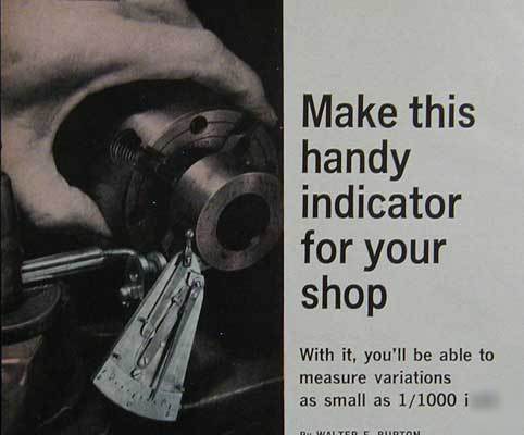 Indicator how to build plans lathe milling machine shop