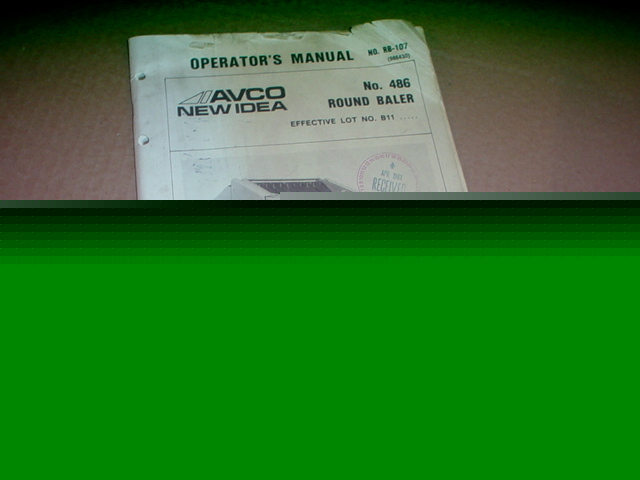 New idea 486 round baler operator manual