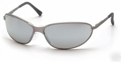 Pyramex zone ii metal silver mirror safety glasses