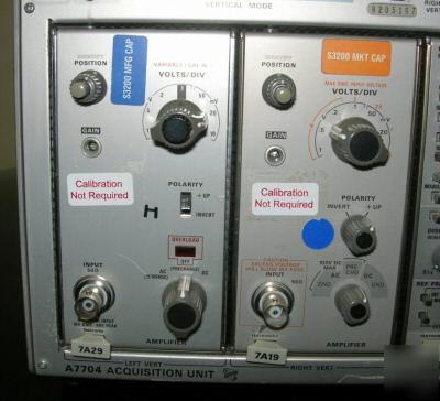 Tektronix 7704A oscilloscope w/ 7A29, 7A19, 7D14, 7B53A