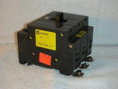 Square d EHB34040 breaker 480 v 40 amp 3 ph ehb 34040