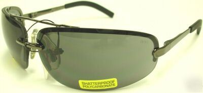 Factor gunmetal frame safety glasses smoked sunglasses