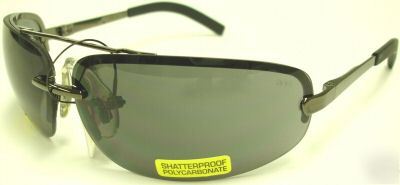 Factor gunmetal frame safety glasses smoked sunglasses