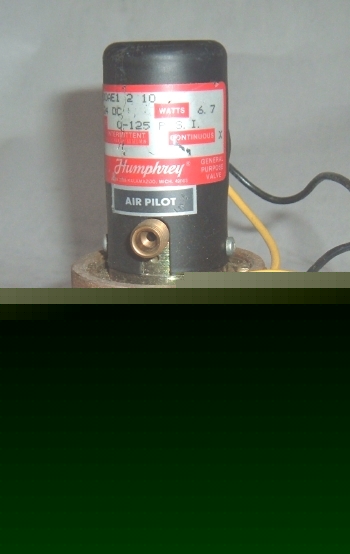 Humphrey air piloted valve with 24 vdc control solenoid