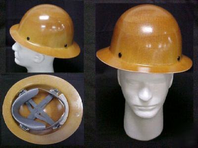 New msa skullgard full brim hard hat ratchet suspension 