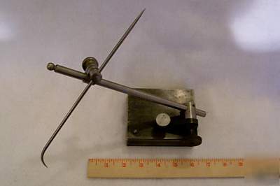Vintage moore & wright #407 insp. hold. base w/ scribe 