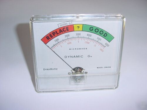 Vintage teletest dynamatic tube tester DM456 meter only