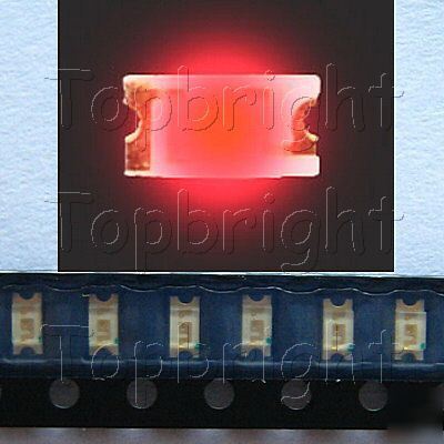 100 pcsÂ 0603 smt smd 300 mcdÂ red led free ship