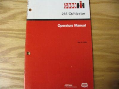Case 265 cultivator operators manual