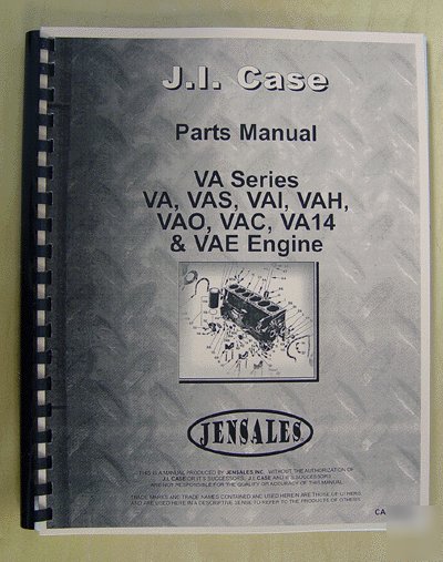 Case ih va series parts manual (ca-p-va)