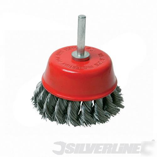 75MM wire wheel twist cup & drill arbor 244983