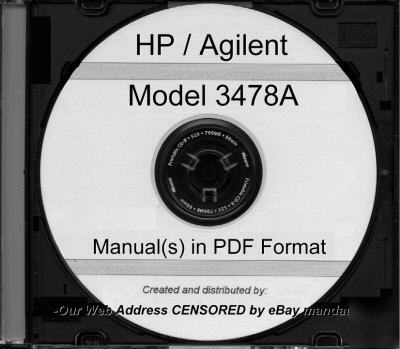 Hp 3478A service and op manuals (2 vol - mil + comm'l)