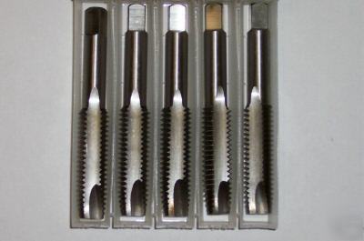 New 5-pack hss spiral point plug taps 2 flute 1/4-28