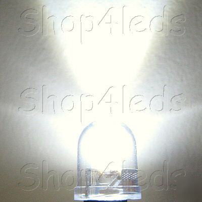 New 500 pcs 10MM 40Â° 5-chips white led 100MA 265,000MCD 