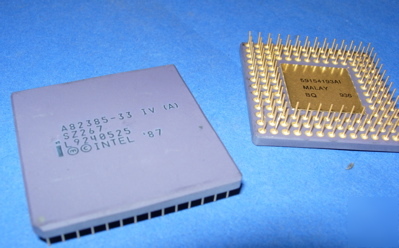 Cpu A82385-33 intel pga gold vintage