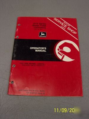 John deere manual 1010 series drawn field cultivators