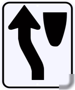 Keep left shoulder symbol street road sign 24