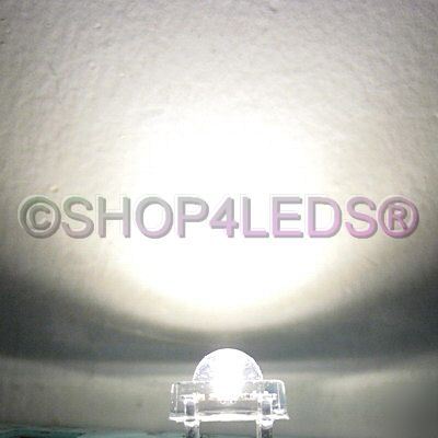 50 pcs 5MM 20000MCD super flux white led free resistor