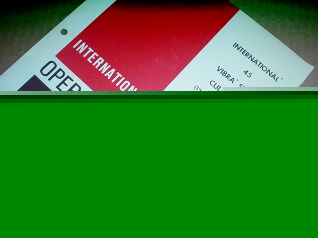 Ih 45 vibra shank cultivator operator manual