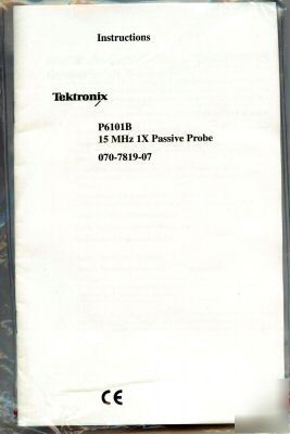 New tektronix P6101B 15MHZ, 1X passive probe in package