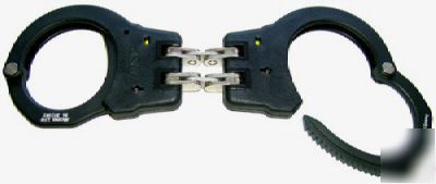 Asp police black tactical hinged aluminum handcuffs