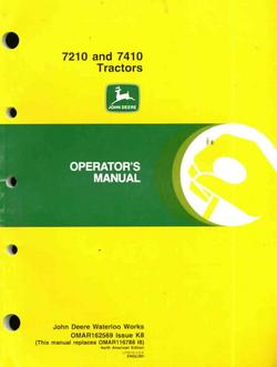 John deere operators manual for 7210 7410 tractors g