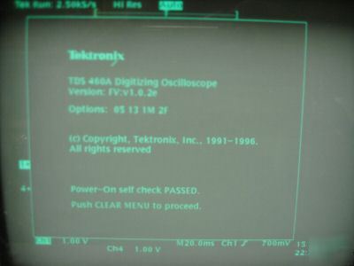 Tektronix tds 460A four channel digitizing oscilliscope